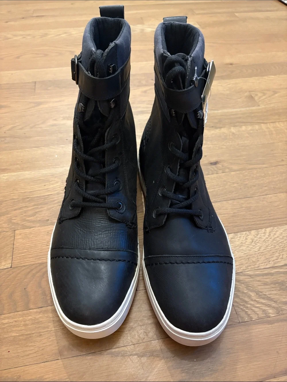 Lacoste Black High-Top Sneakers with White Accent